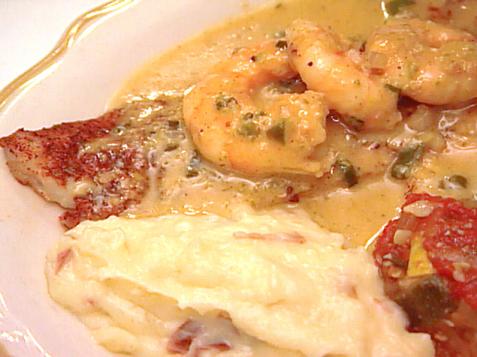 Broiled Fish with Shrimp and Jalapeno-smoked Corn Beurre Blanc