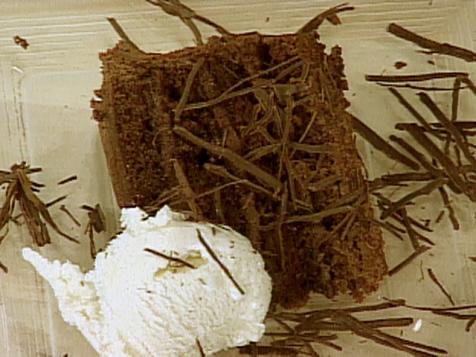 Chocolate, Chocolate Mousse Layer Cake with Vanilla Bean Ice Cream