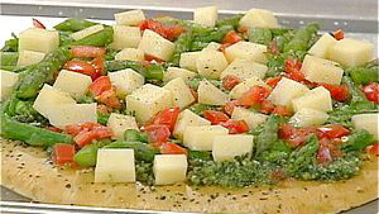 Asparagus Tomato Pizza