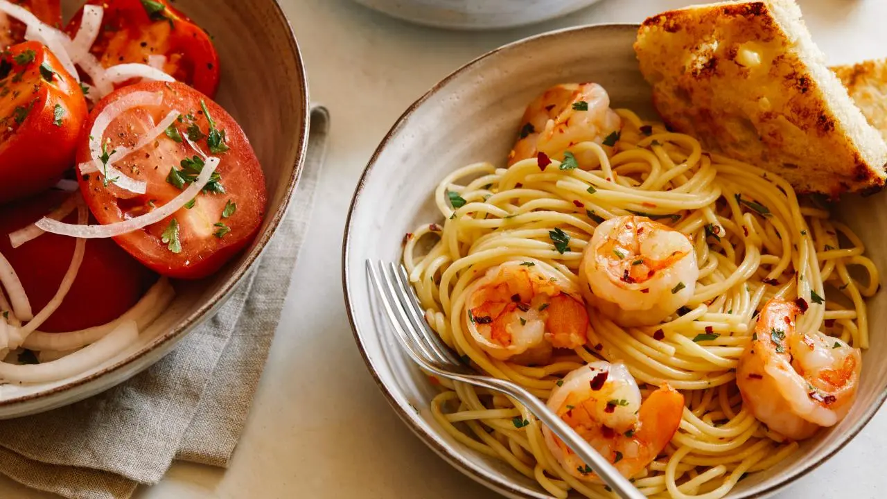 Spicy Shrimp Aglio Olio