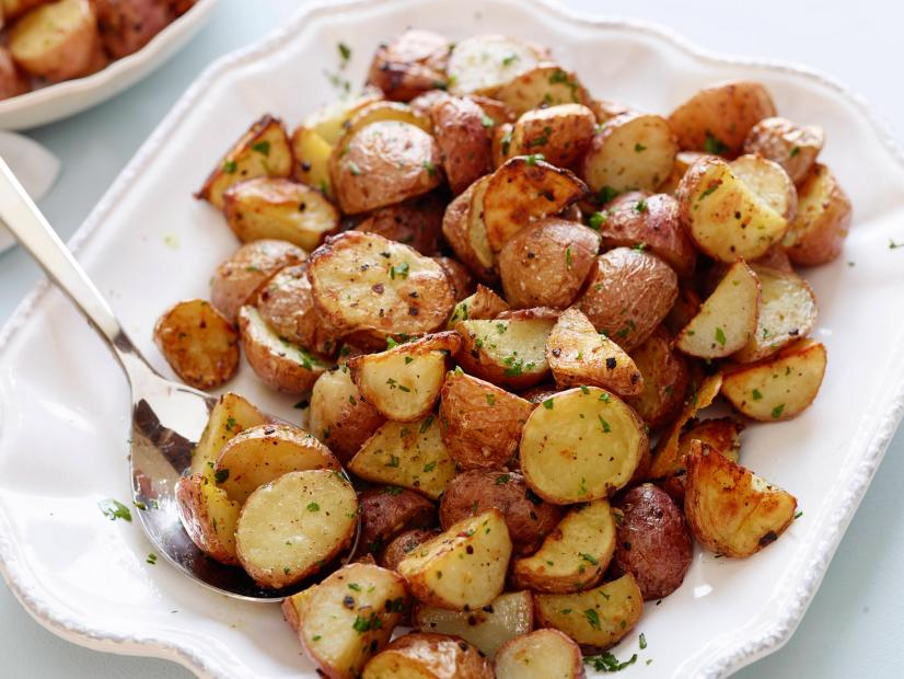 Roasted potatoes in oven