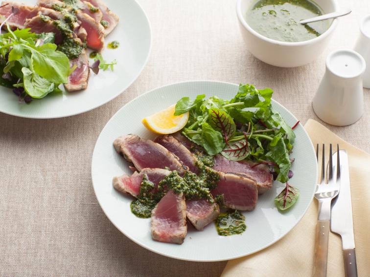 Grilled Tuna With Basil Pesto Recipe Giada De Laurentiis Food Network