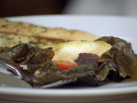 Goat Cheese Wrapped in Vine Leaves