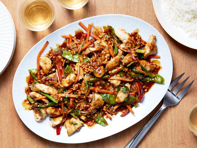 Chicken Satay StirFry with Orange Scented Jasmine Rice Recipe