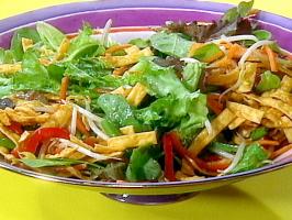 Crispy Noodle Salad with Sweet and Sour Dressing