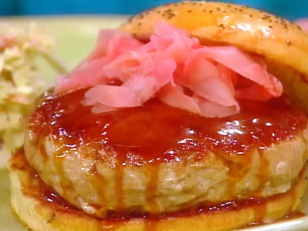 Yellowfin Tuna Burgers with Ginger-Mustard Glaze Recipe | Food Network