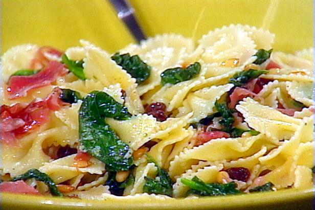 Farfalle with Pignole, Prosciutto, and Spinach image
