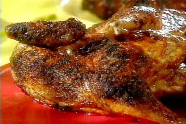 Rubbed and Sauced Barbecued Baby Chickens Recipe | Food Network