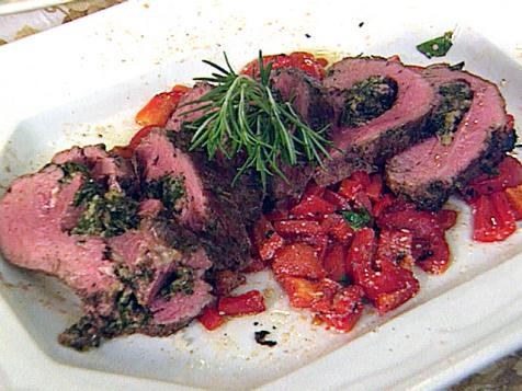 Shaker Herb-Marinated, Spinach-Stuffed Whole Beef Tenderloin