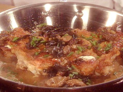 Rosemary and Goat Cheese Stuffed Chicken with Wild Mushroom Sauce