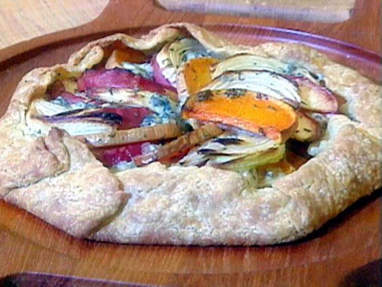 Butternut Squash, Apple and Onion Galette with Stilton Recipe Food