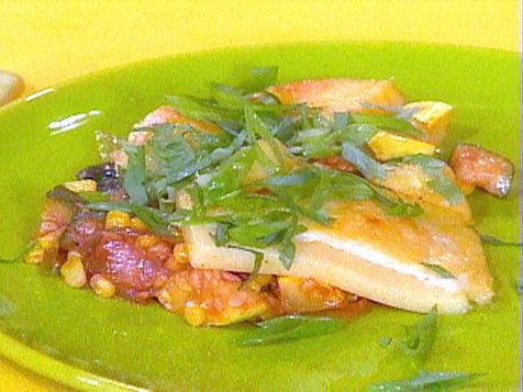 Calabacitas Casserole with Polenta and Cheese