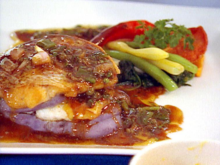 Hot and Spicy Cholula Sea Bass Ceviche with Roasted Peppers, Grilled