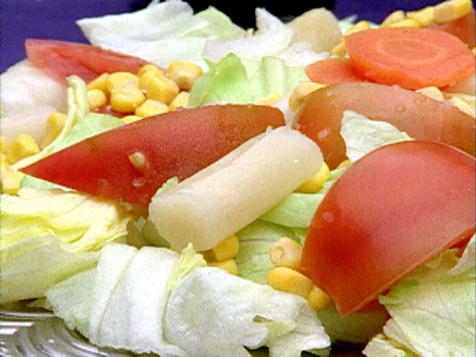 Salad with White Asparagus and Sherry Vinegar and Olive Oil