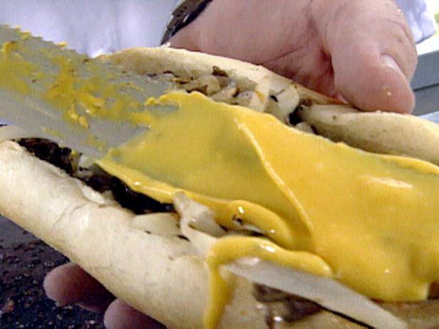 Philly Cheese Steak With Maui Onion And Cheese Whiz Recipe Food Network