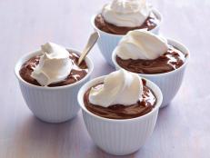 This is an eggless custard. It can be made up to 2 days in advance, without the garnish. When ready to serve, serve with whipped cream on top.