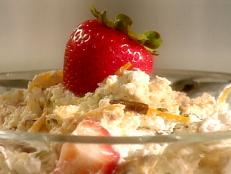 Semifreddo is a semifrozen custard dessert. A cassata is a Sicilian sponge cake filled with ricotta cheese and candied fruits. This recipe combines the characteristics of a semifreddo and a cassata for a super-refreshing dessert that is both cold and tart.