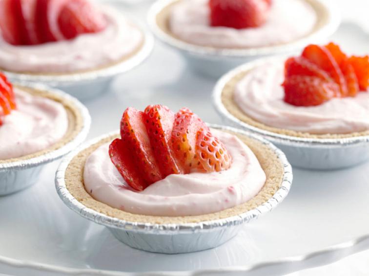 Individual NoBake Strawberry Cheesecakes Recipe Rachael Ray Food