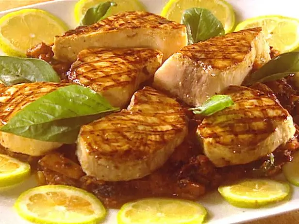 Swordfish And Caponata Di Melanzanes Recipe Chef S Resource Recipes