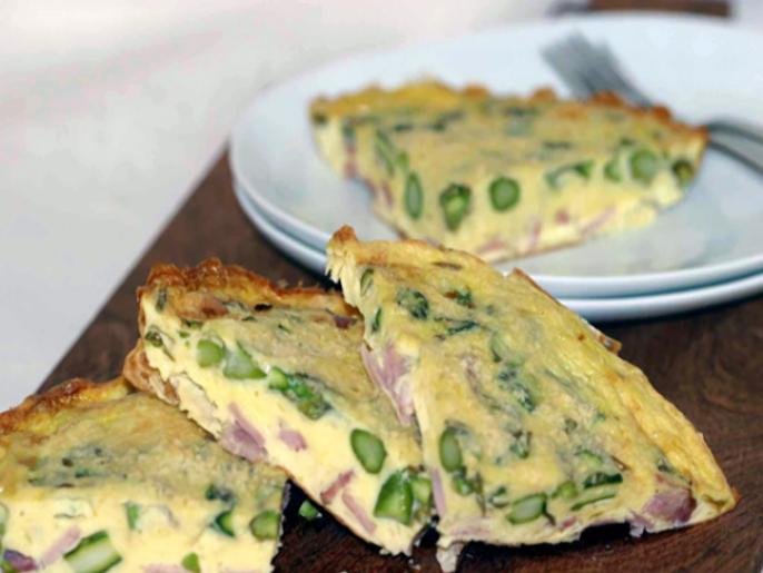 Asparagus, Canadian Bacon, and Cheese Frittata Low Carb Recipe Food Network Kitchen Food