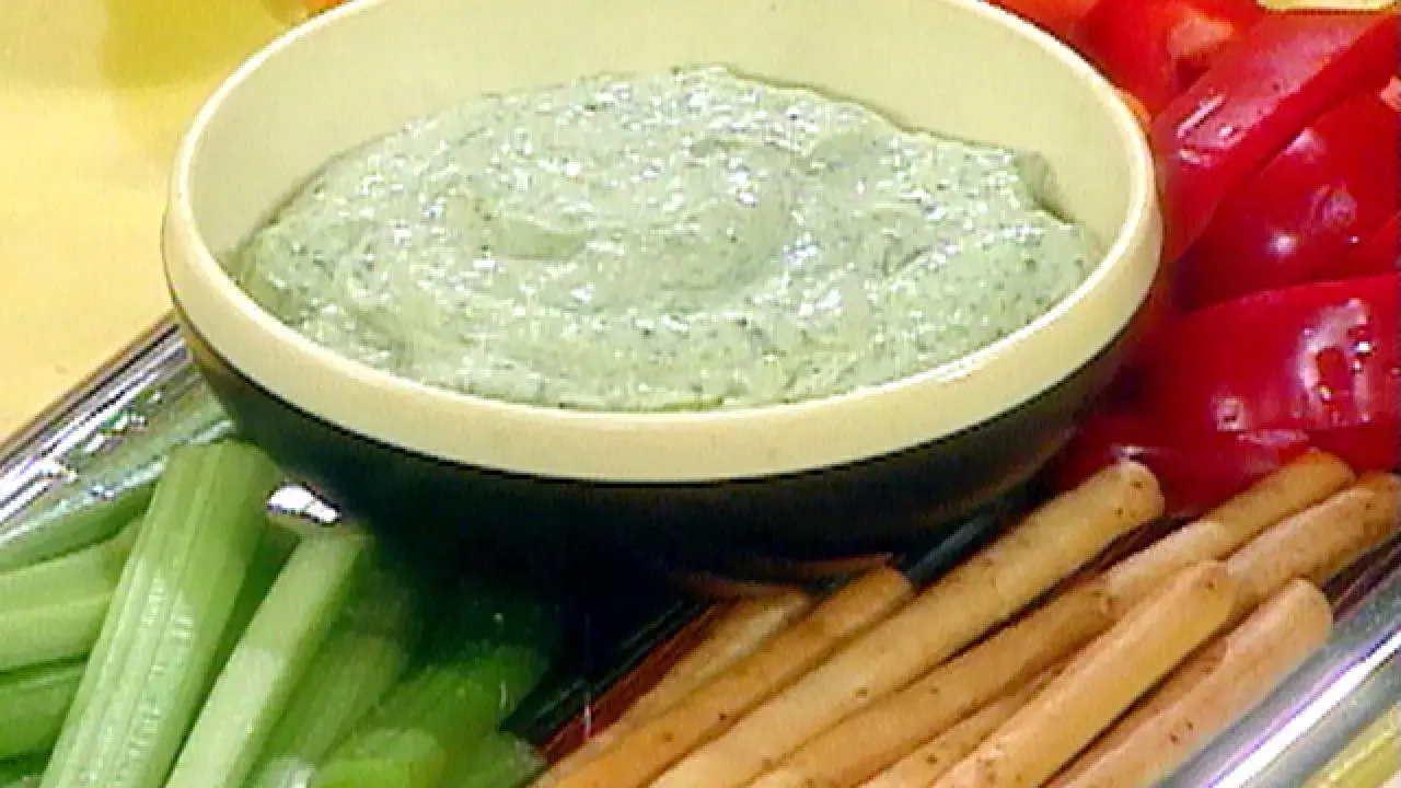 rachael ray green goddess dressing Veggies and Breadsticks and Groovy Dip Goddess salad dressing