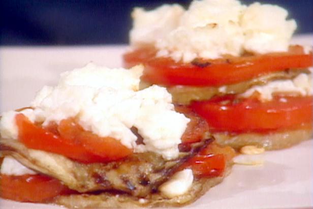 Grilled Eggplant, Tomato and Feta Stacks_image