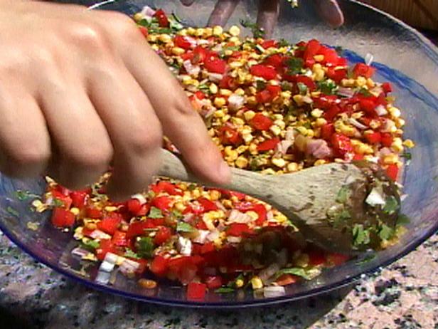 Roasted Corn and Green Relish