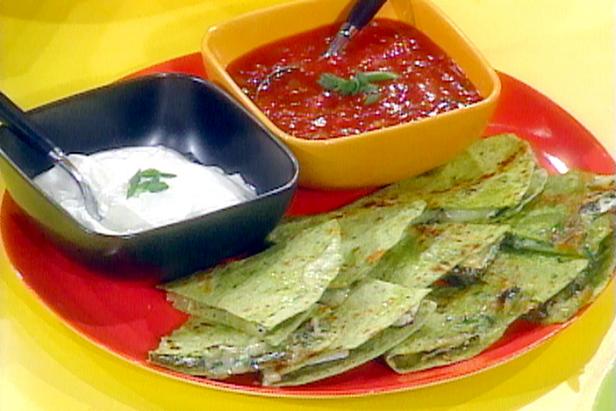 Grilled Green Quesadillas with Brie and Herbs Recipe | Rachael Ray ...