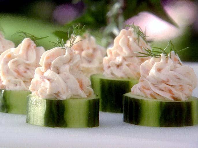 Lox and Cream Cheese Stuffed Cucumbers Recipe Sandra Lee Food Network