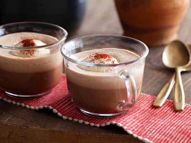 Hot Spiced Mexican Hot Chocolate with Ice Cream Dusted with Chili Powder_image