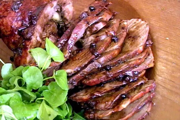 Roast Leg of Lamb with Dark Beer, Honey and Thyme Recipe | Tyler Florence | Food Network