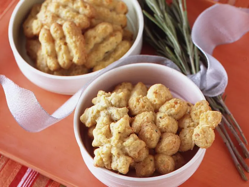 Rosemary-Cheese Spritz Cookies Recipe | Food Network Kitchen | Food Network