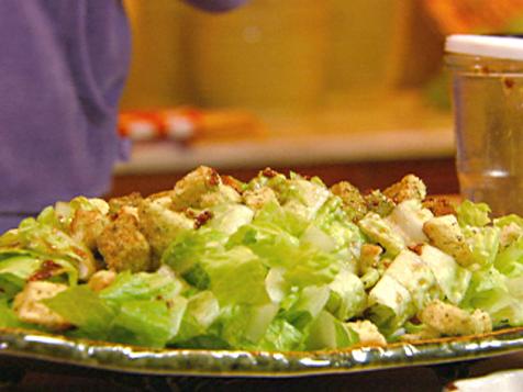 Romaine Hearts with Croutons and Coarse Mustard Vinaigrette
