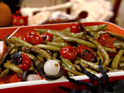 Green Beans with Roasted Tomatoes and Mustard Seeds