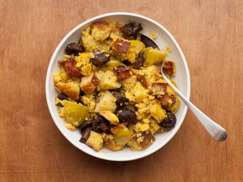 Cornbread Dressing with Pancetta, Apples, and Mushrooms