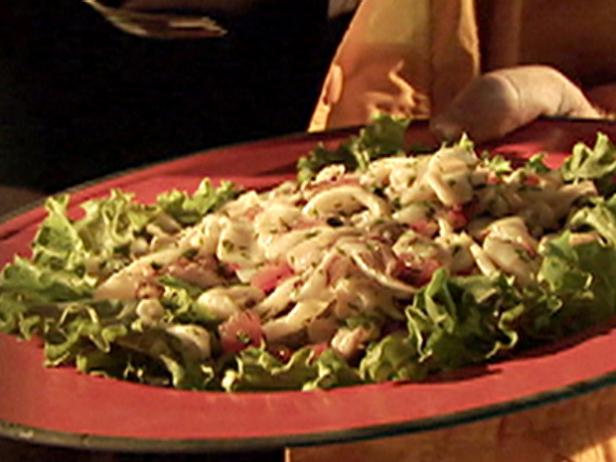 Seaside Squid Salad Recipe Alton Brown Food Network