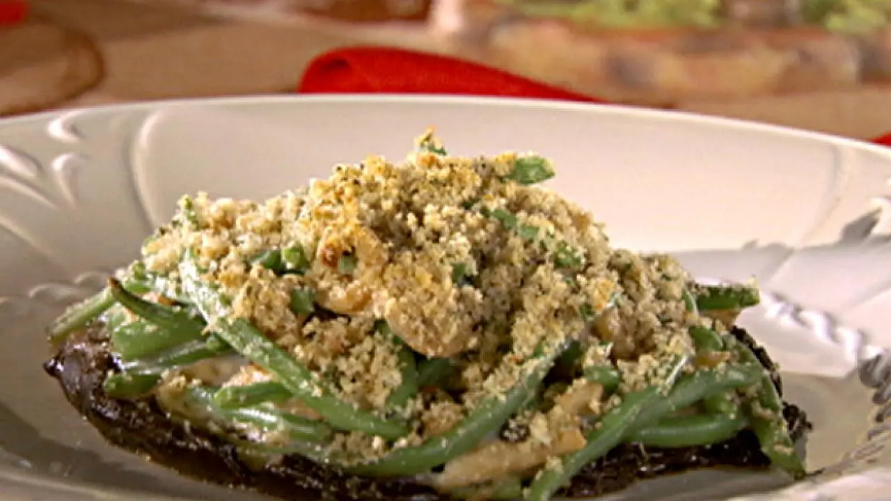 Green Bean Stuffed Portobellos