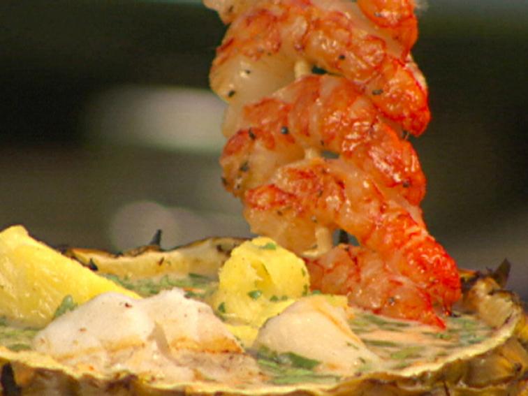 Pineapple Seafood Bowls Recipe Sandra Lee Food Network