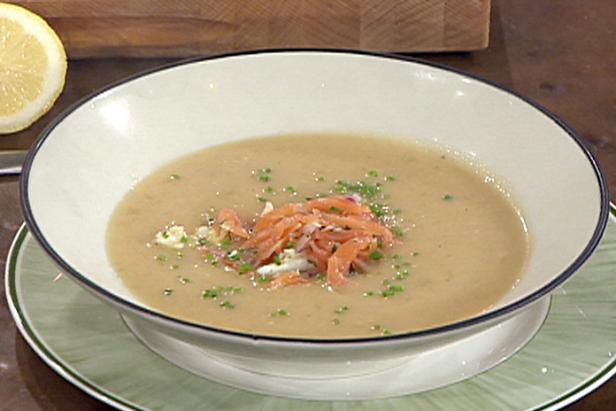 Potato Soup With Smoked Salmon Relish Recipe Emeril Lagasse Food Network