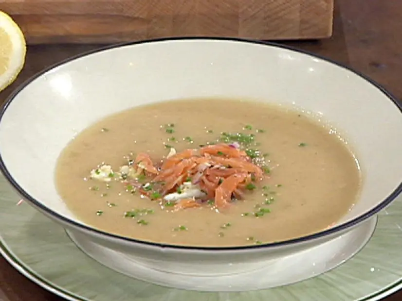 Potato Soup with Smoked Salmon Relish Recipe | Emeril Lagasse | Food