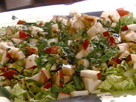 Pear Cucumber Salad with Balsamic and Shaved Romano Cheese