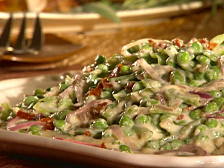 Garlic and Herbed Early Peas and French Beans Recipe Sandra Lee