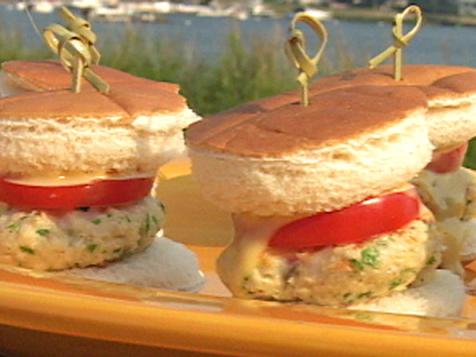 Rock Shrimp Burgers with Wasabi Mayo