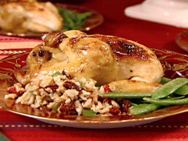Cornish Hens With Brown Rice Stuffing Recipe Robin Miller Food Network