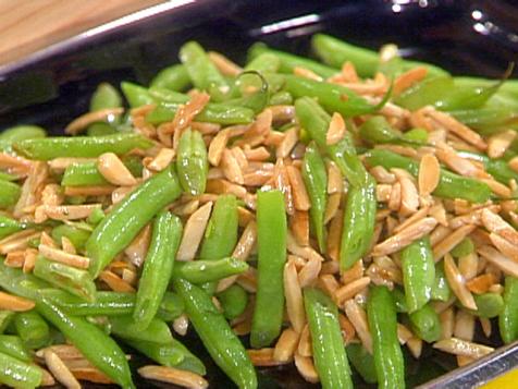 French Cut Green Beans with Almonds and Fried Onions