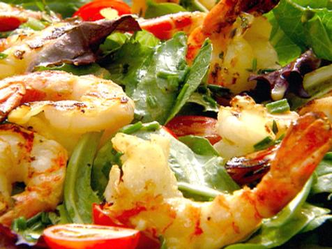 Citrus Grilled Shrimp over Greens