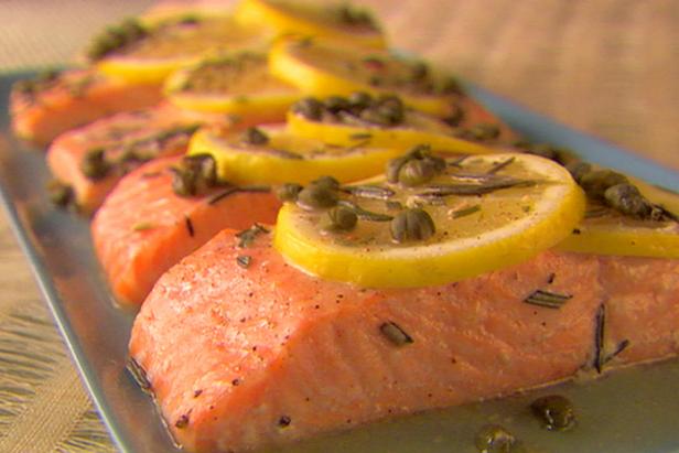 Salmon with Lemon Capers and Rosemary