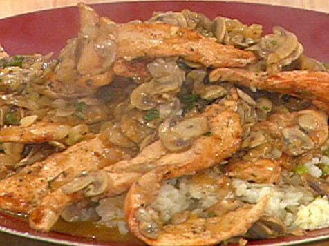 One Pot Chicken Dish over Cheesy Rice