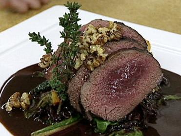 Venison Loin with Chocolate Infused Sauce Recipe | Food Network