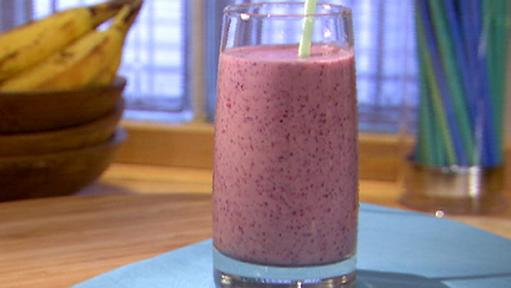 Triple Berry Banana Yogurt Smoothie Recipe | Dave Lieberman | Food Network